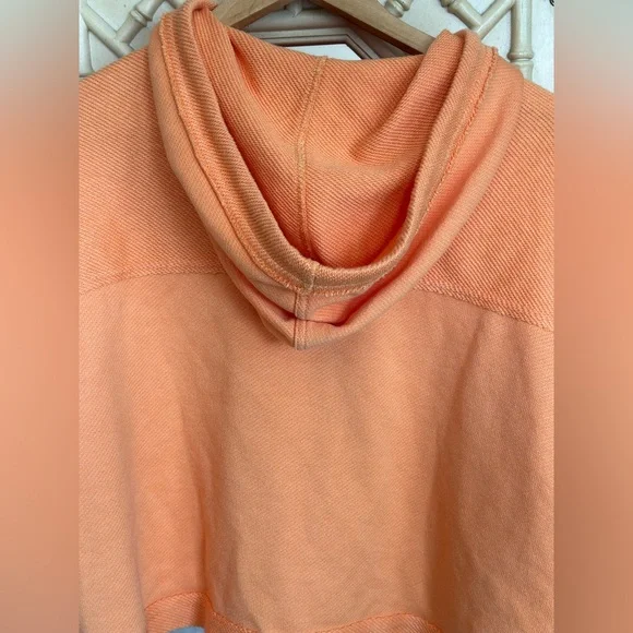 Aerie Orange Cropped Beach Party Zip up hoodie, size large, oversized, BNWT - Picture 8 of 11